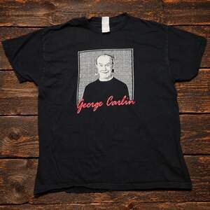 George Carlin Simon Says T-Shirt Mens XL Black Portrait Stand Up Comedy Tee